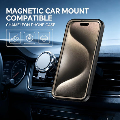 For iPhone 15 Pro Max Silicone Magnetic Anti-drop Protective Phone Case(Black + Gold)
