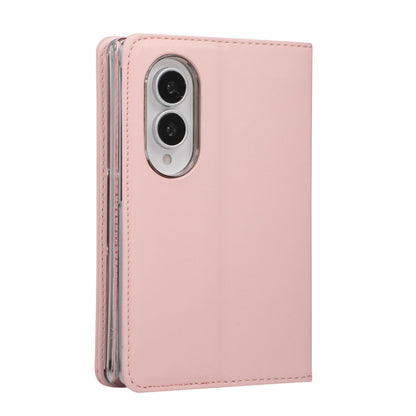For Galaxy Z Fold8 5G ABEEL AB01 Vegan Leather RFID Phone Case(Pink)