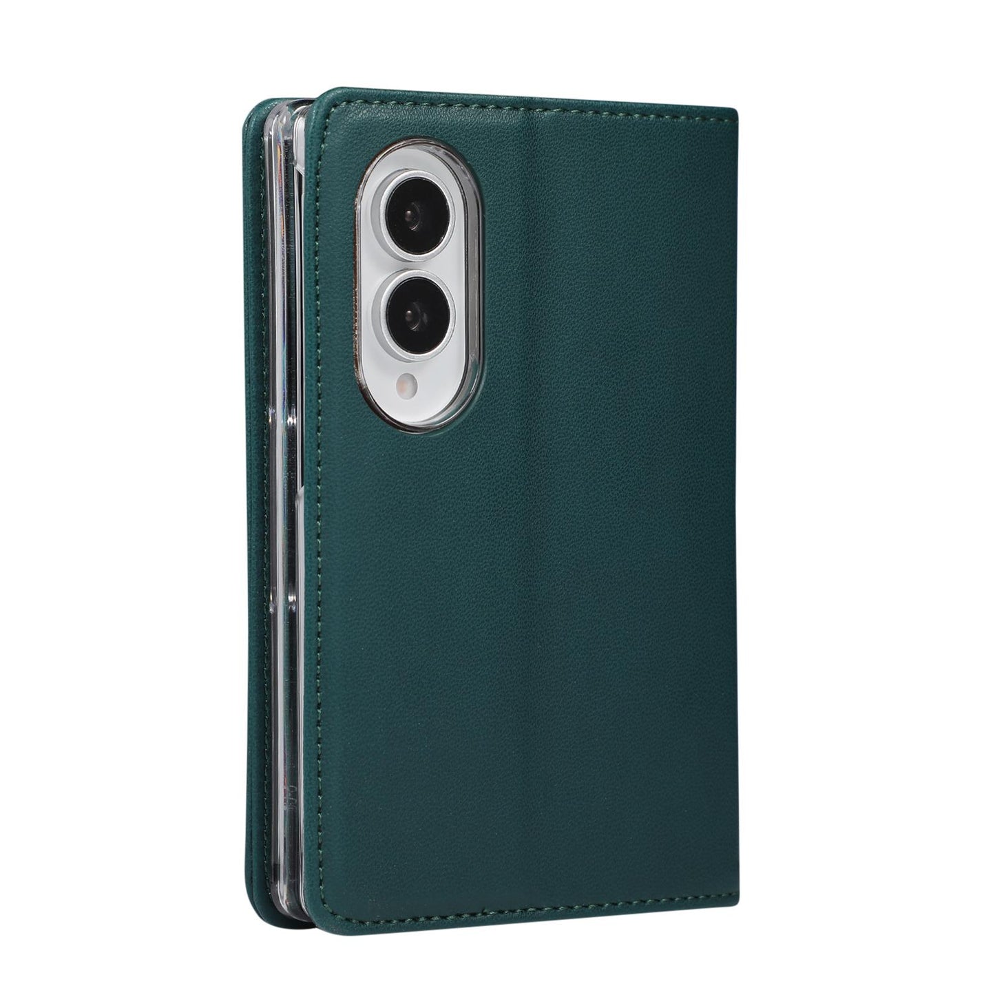 For Galaxy Z Fold8 5G ABEEL AB01 Vegan Leather RFID Phone Case(Green)