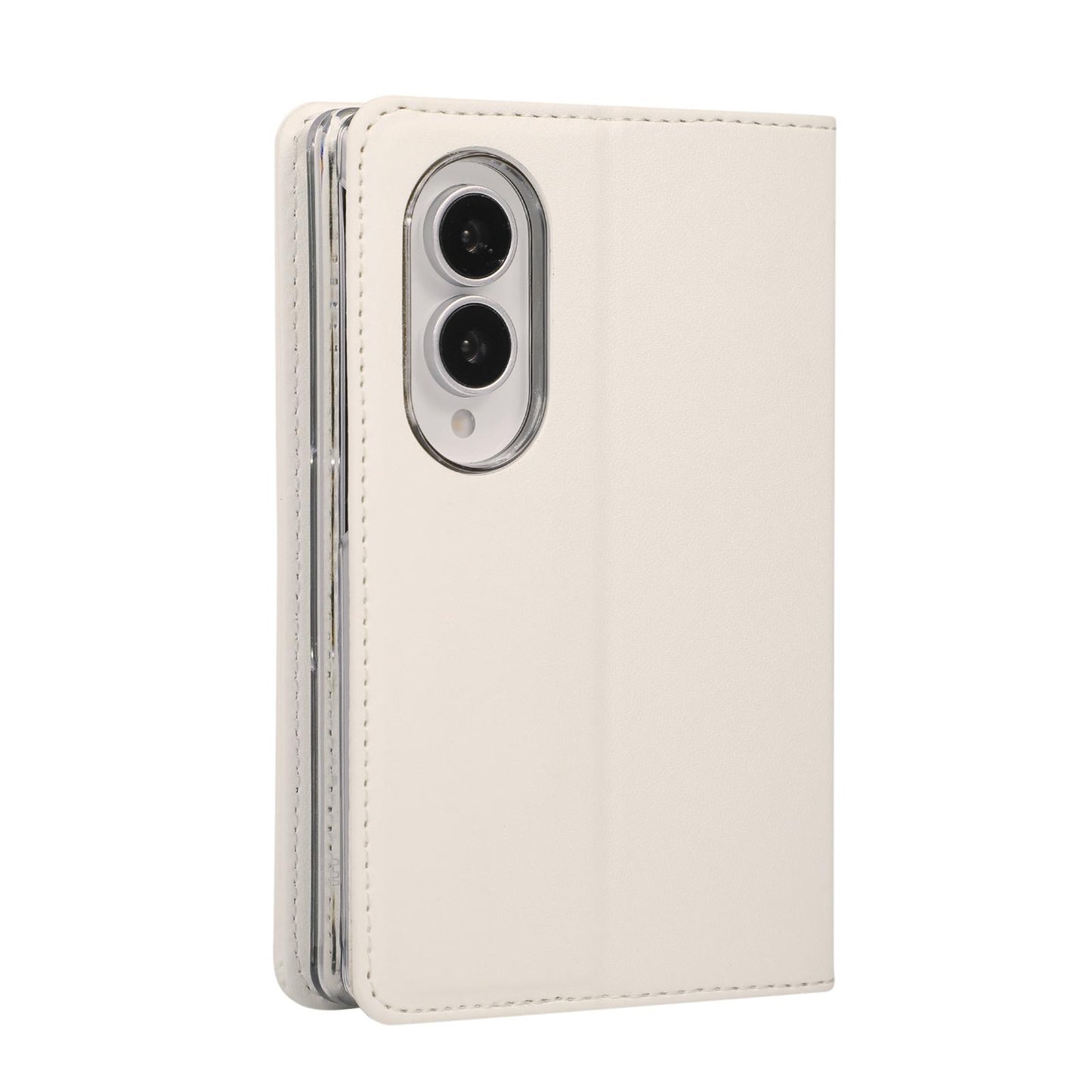 For Galaxy Z Fold8 5G ABEEL AB01 Vegan Leather RFID Phone Case(White)