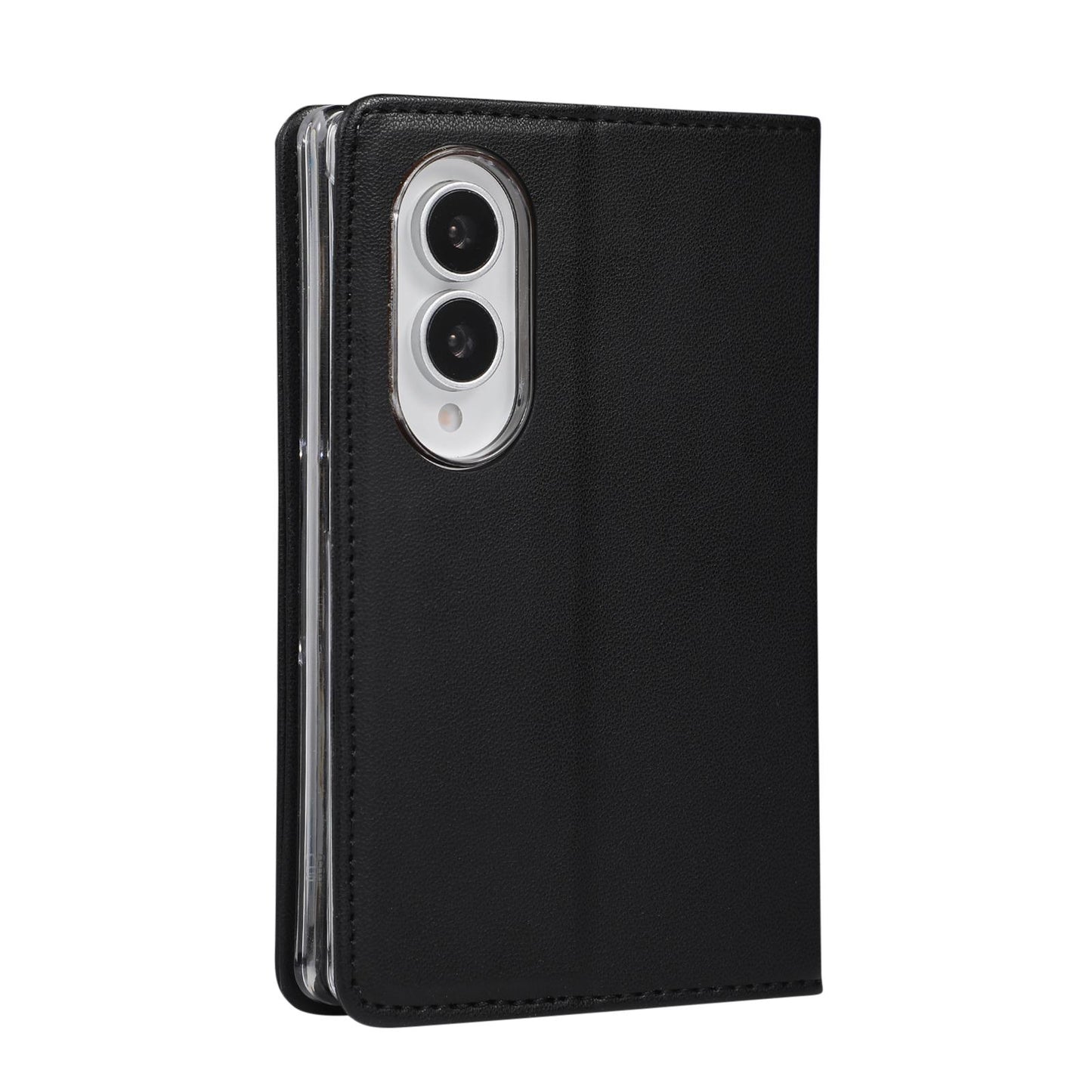 For Galaxy Z Fold8 5G ABEEL AB01 Vegan Leather RFID Phone Case(Black)