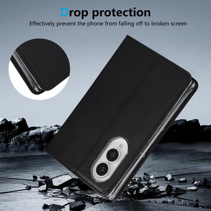 For Galaxy Z Fold8 5G ABEEL AB01 Vegan Leather RFID Phone Case(Black)