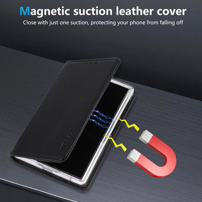 For Galaxy Z Fold8 5G ABEEL AB01 Vegan Leather RFID Phone Case(Black)