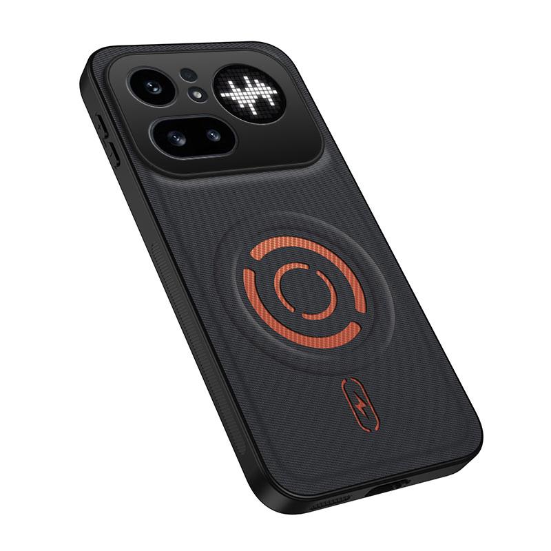 For Nothing Phone 4a Pro WANLONFENG Tech Fabric Texture Magnetic PC Hybrid TPU Phone Case(Black)
