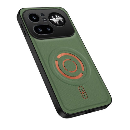 For Nothing Phone 4a Pro WANLONFENG Tech Fabric Texture Magnetic PC Hybrid TPU Phone Case(Green)