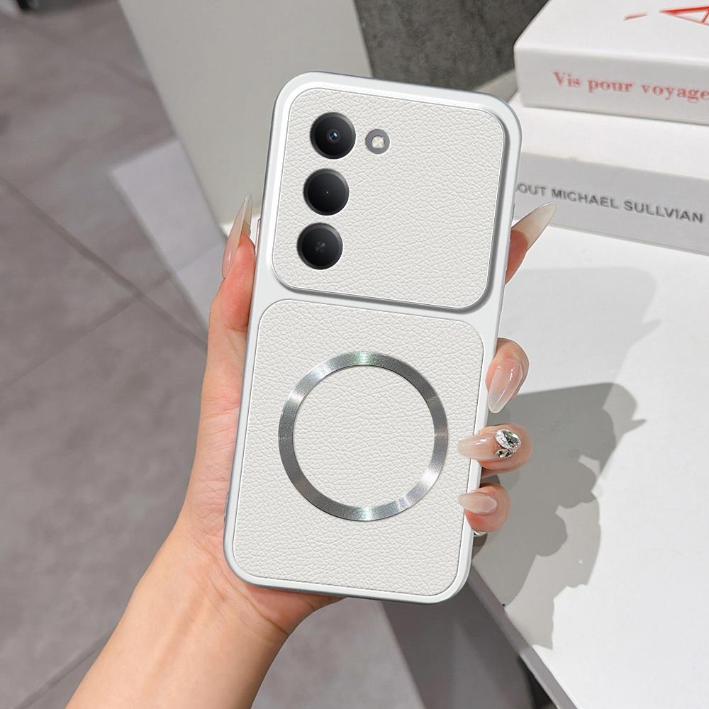 For Redmi 15 5G Global / 4G SEA 169.5mm Lambskin Series Magnetic Skin Feel Phone Case(Silver)