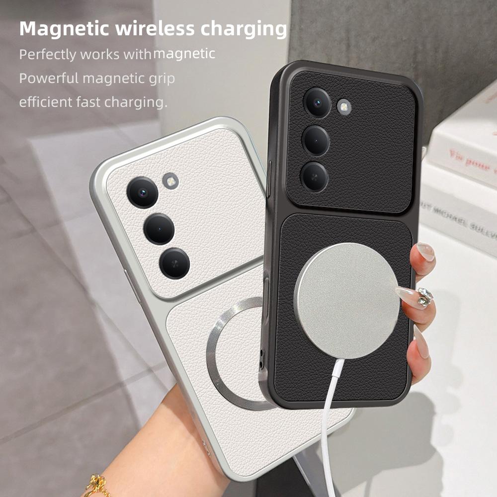For Redmi 15 5G Global / 4G SEA 169.5mm Lambskin Series Magnetic Skin Feel Phone Case(Silver)