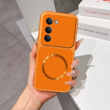 For Redmi 15 5G / 4G EU 171mm Lambskin Series Magnetic Skin Feel Phone Case(Orange)