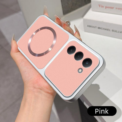 For Redmi 15 5G / 4G EU 171mm Lambskin Series Magnetic Skin Feel Phone Case(Pink)