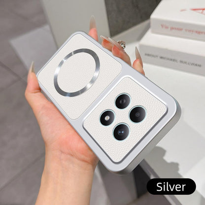 For Redmi Note 15 4G / 5G Global 164mm Lambskin Series Magnetic Skin Feel Phone Case(Silver)