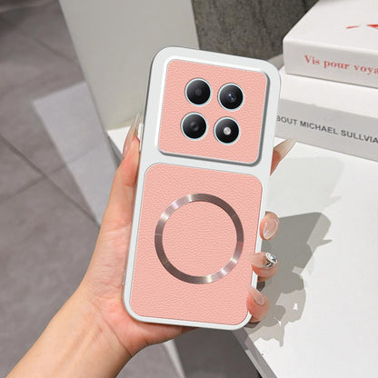 For Redmi Note 15 4G / 5G Global 164mm Lambskin Series Magnetic Skin Feel Phone Case(Pink)