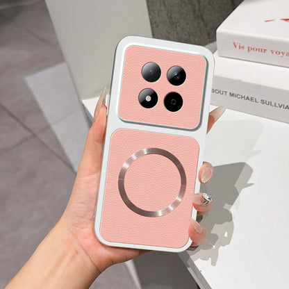Redmi Note 15 Pro 4G Global 163.2mm Lambskin Series Magnetic Skin Feel Phone Case(Pink)