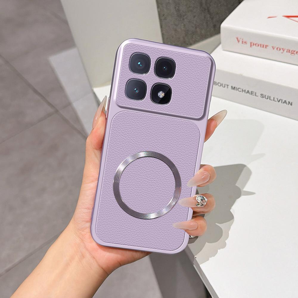 For Redmi K70 Ultra Lambskin Series Magnetic Skin Feel Phone Case(Purple)