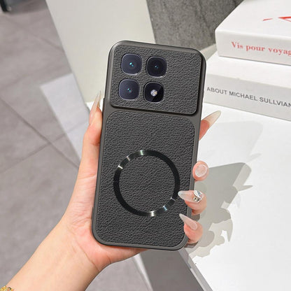 For Redmi K70 Ultra Lambskin Series Magnetic Skin Feel Phone Case(Black)