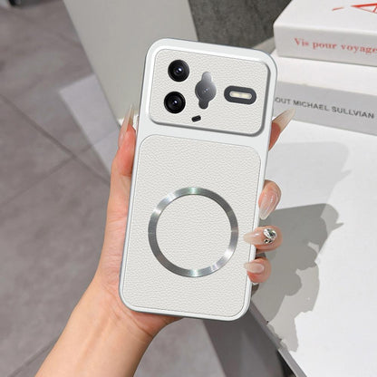 For Redmi K80 Pro Lambskin Series Magnetic Skin Feel Phone Case(Silver)