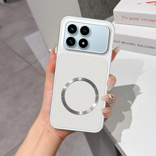 For Redmi K90 Lambskin Series Magnetic Skin Feel Phone Case(Silver)