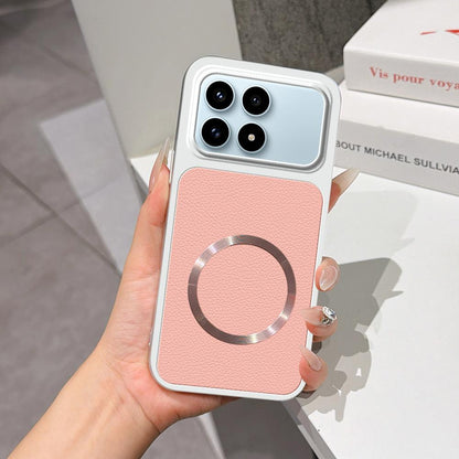 For Redmi K90 Lambskin Series Magnetic Skin Feel Phone Case(Pink)