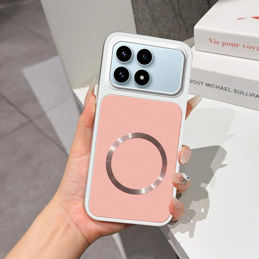 For Redmi K90 Lambskin Series Magnetic Skin Feel Phone Case(Pink)