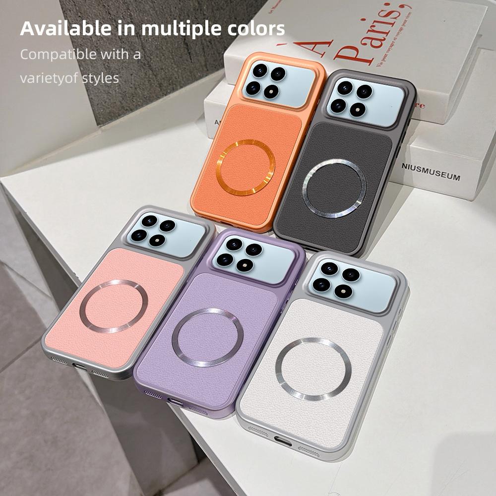 For Redmi K90 Lambskin Series Magnetic Skin Feel Phone Case(Pink)