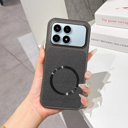 For Redmi K90 Lambskin Series Magnetic Skin Feel Phone Case(Black)