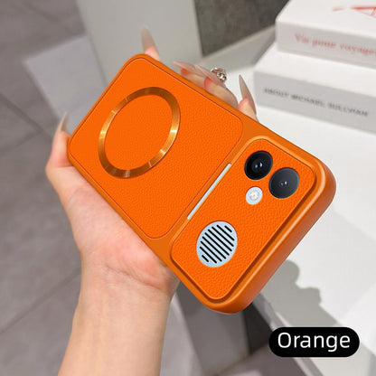 For Redmi K90 Max 5G Lambskin Series Magnetic Skin Feel Phone Case(Orange)