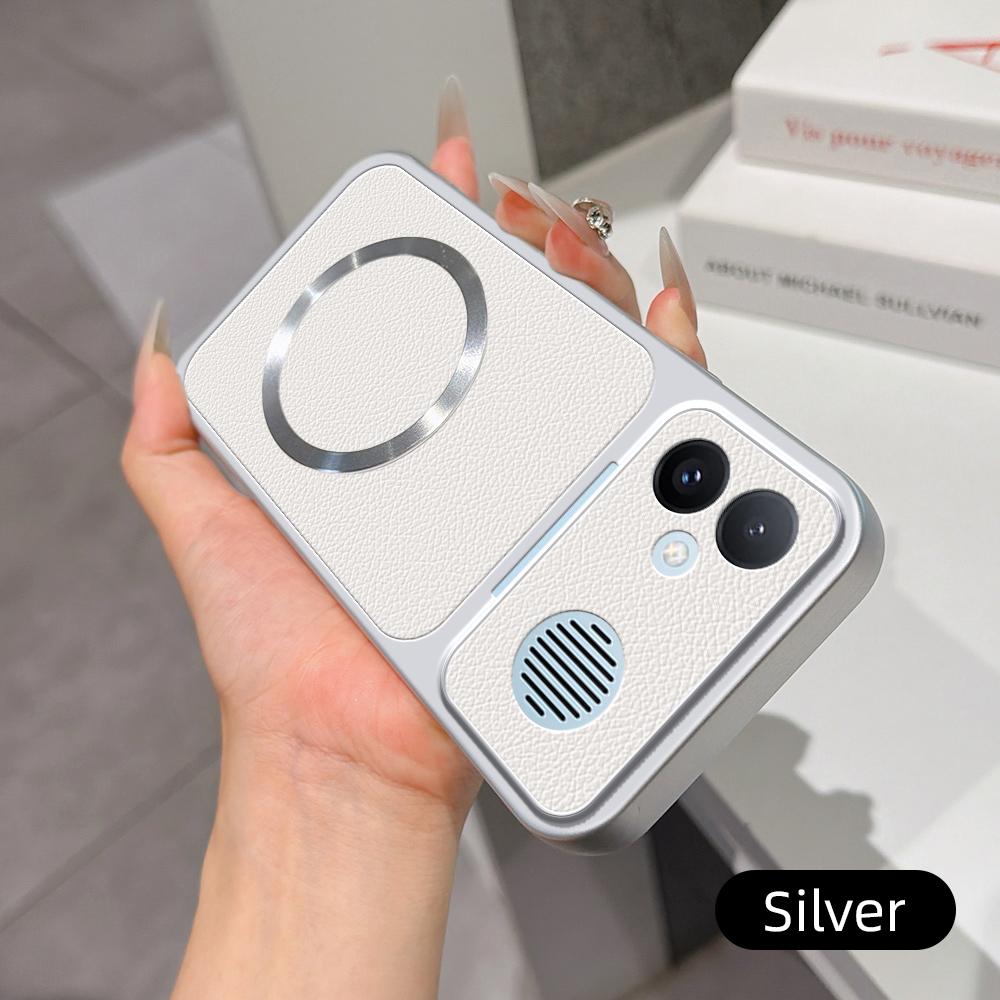 For Redmi K90 Max 5G Lambskin Series Magnetic Skin Feel Phone Case(Silver)