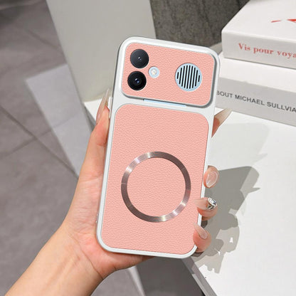 For Redmi K90 Max 5G Lambskin Series Magnetic Skin Feel Phone Case(Pink)