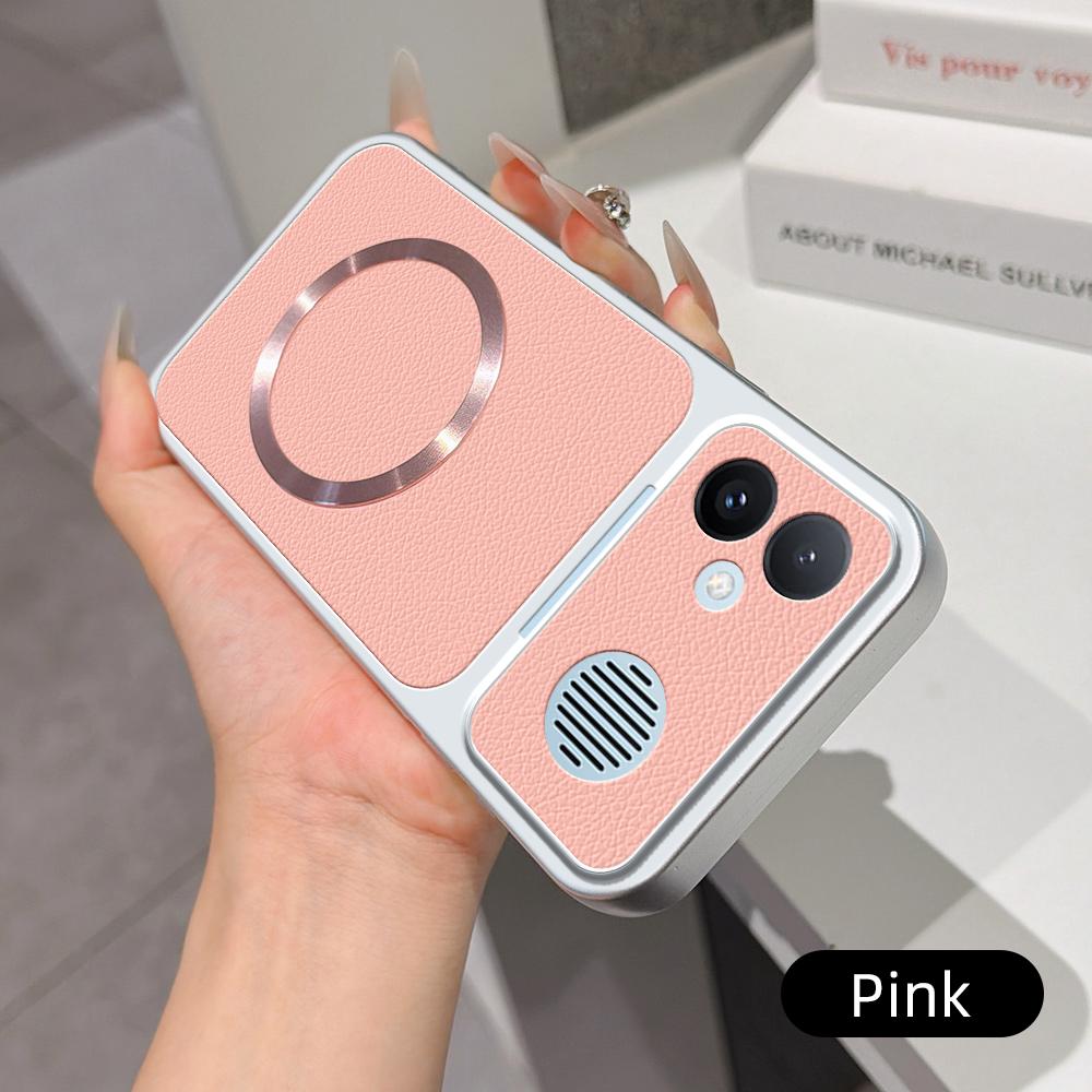 For Redmi K90 Max 5G Lambskin Series Magnetic Skin Feel Phone Case(Pink)