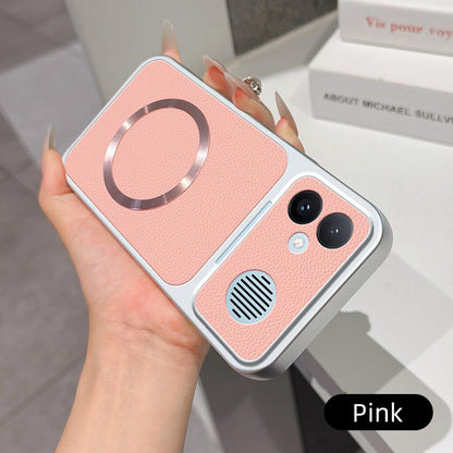 For Redmi K90 Max 5G Lambskin Series Magnetic Skin Feel Phone Case(Pink)