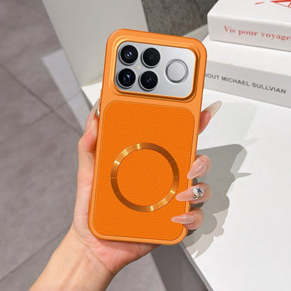 For Redmi K90 Pro Max Lambskin Series Magnetic Skin Feel Phone Case(Orange)