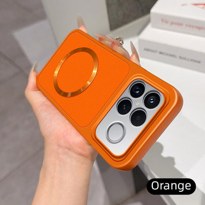 For Redmi K90 Pro Max Lambskin Series Magnetic Skin Feel Phone Case(Orange)