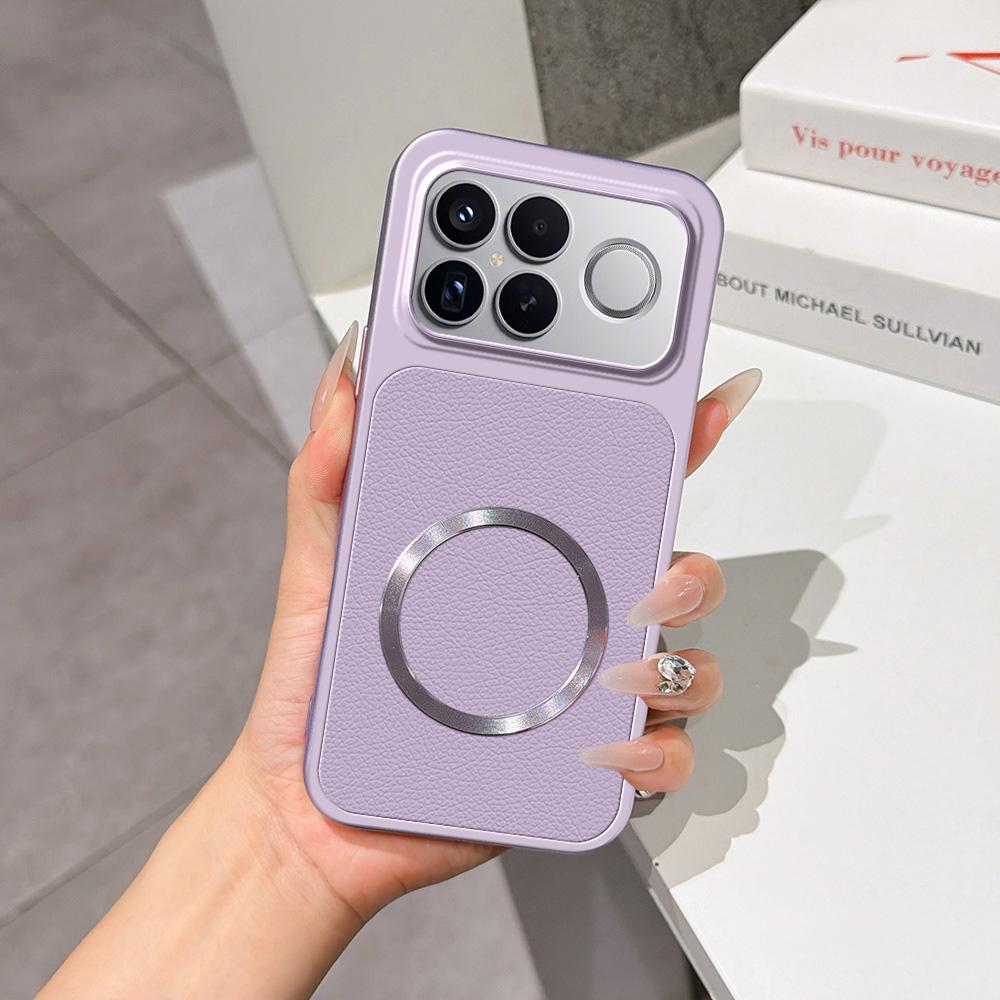 For Redmi K90 Pro Max Lambskin Series Magnetic Skin Feel Phone Case(Purple)