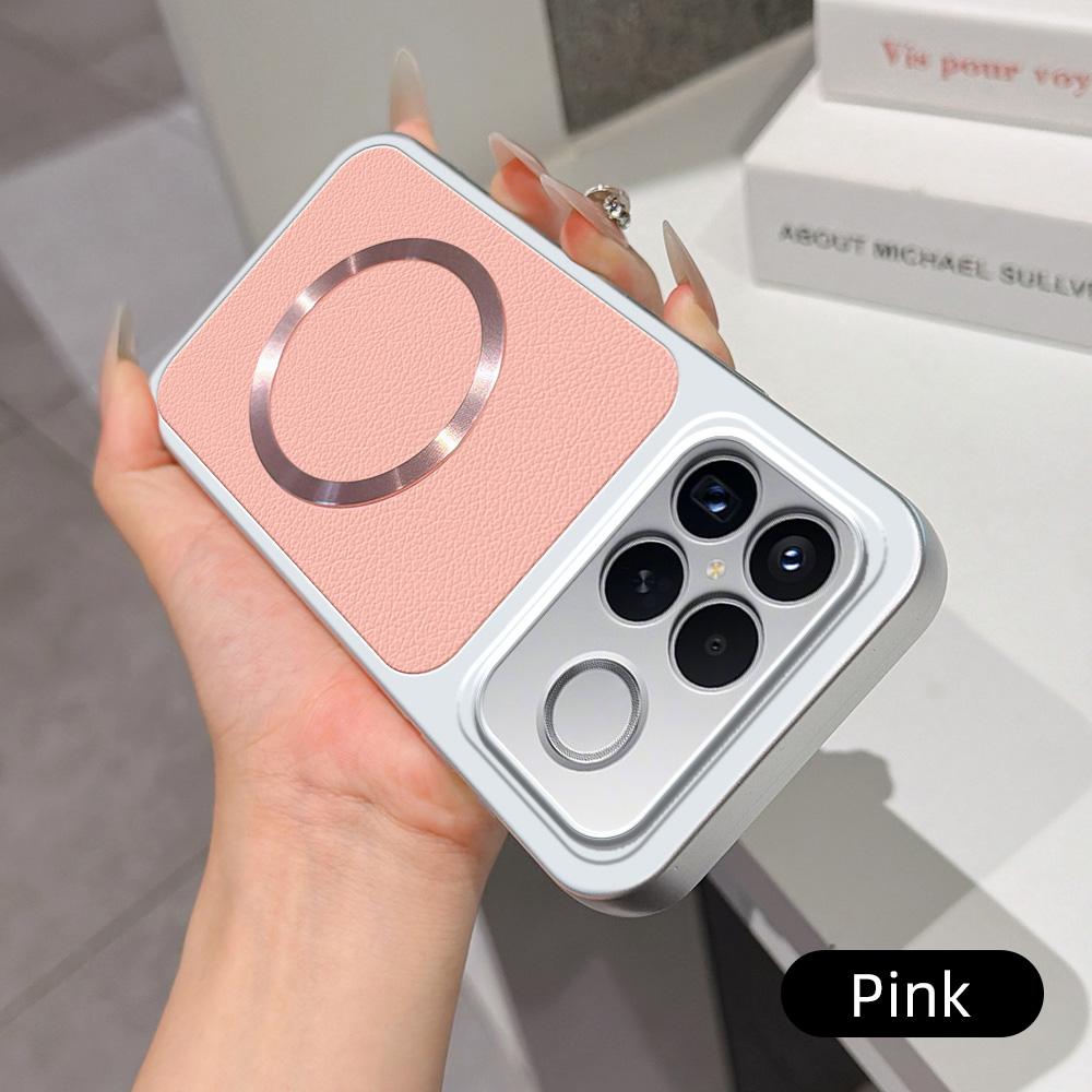 For Redmi K90 Pro Max Lambskin Series Magnetic Skin Feel Phone Case(Pink)