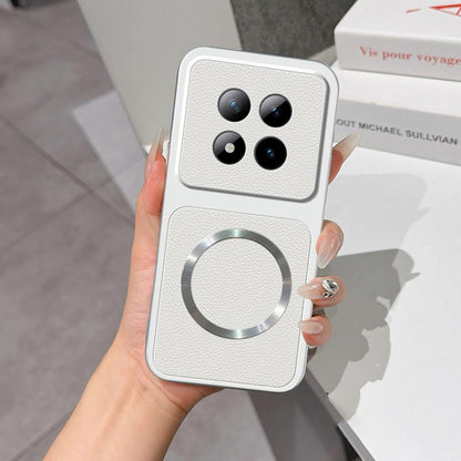 For Redmi Note 15 Pro+ Global 163.3mm Lambskin Series Magnetic Skin Feel Phone Case(Silver)