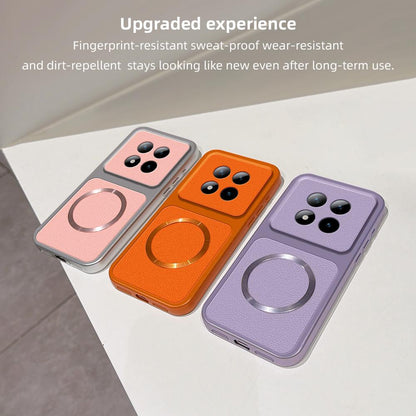For Redmi Note 15 Pro+ Global 163.3mm Lambskin Series Magnetic Skin Feel Phone Case(Silver)