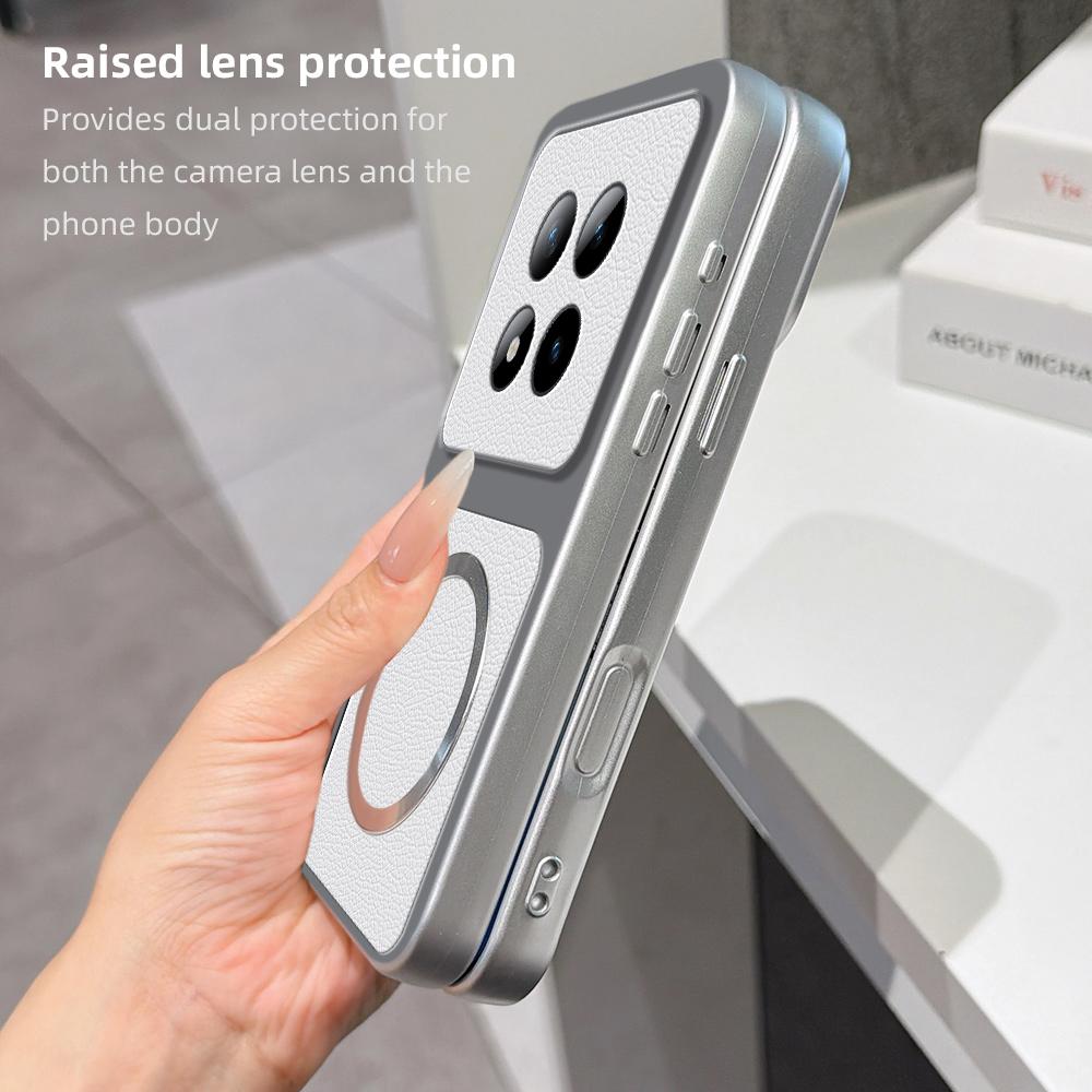 For Redmi Note 15 Pro+ Global 163.3mm Lambskin Series Magnetic Skin Feel Phone Case(Silver)