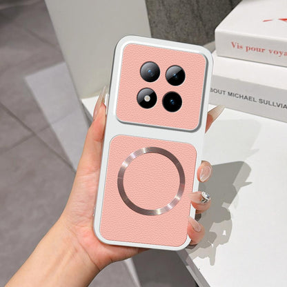 For Redmi Note 15 Pro+ Global 163.3mm Lambskin Series Magnetic Skin Feel Phone Case(Pink)