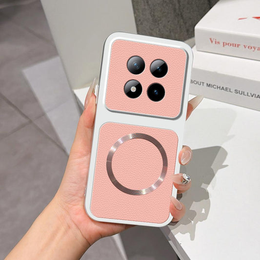 For Redmi Note 15 Pro+ Global 163.3mm Lambskin Series Magnetic Skin Feel Phone Case(Pink)