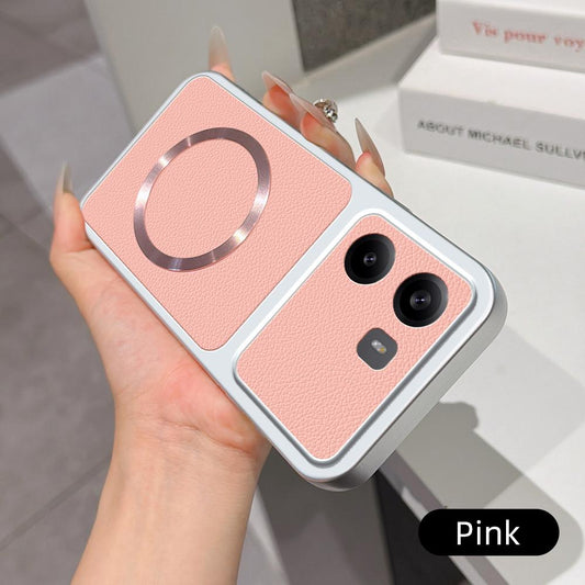 For Redmi Turbo 4 Lambskin Series Magnetic Skin Feel Phone Case(Pink)