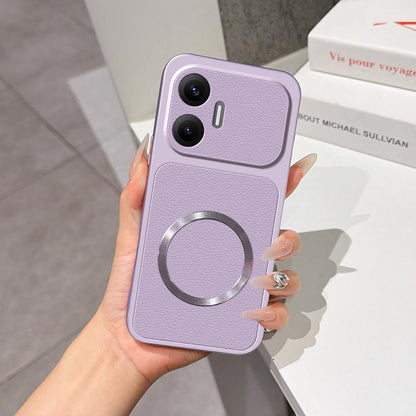 For Redmi Turbo 4 Pro Lambskin Series Magnetic Skin Feel Phone Case(Purple)