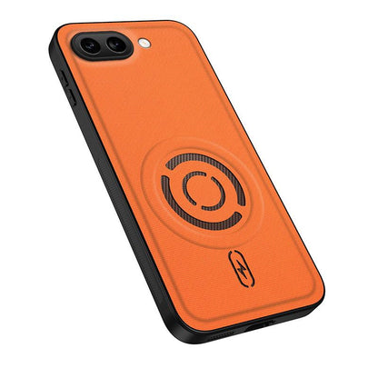 For Google Pixel 10a WANLONFENG Tech Fabric Texture Magnetic PC Hybrid TPU Phone Case(Orange)