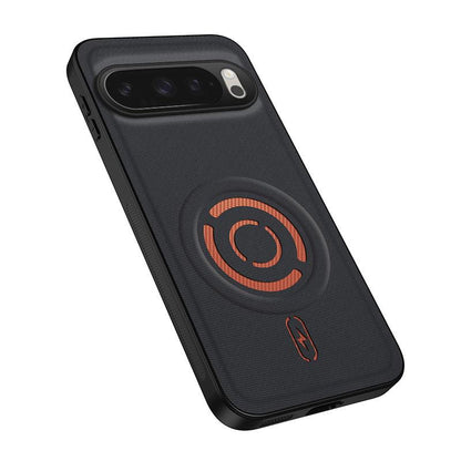 For Google Pixel 10 WANLONFENG Tech Fabric Texture Magnetic PC Hybrid TPU Phone Case(Black)