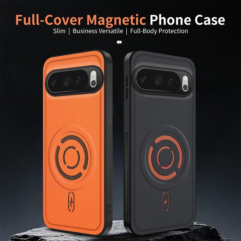 For Google Pixel 10 WANLONFENG Tech Fabric Texture Magnetic PC Hybrid TPU Phone Case(Black)