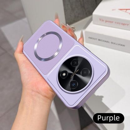 For Huawei Enjoy 70 Pro Lambskin Series Magnetic Skin Feel Phone Case(Purple)