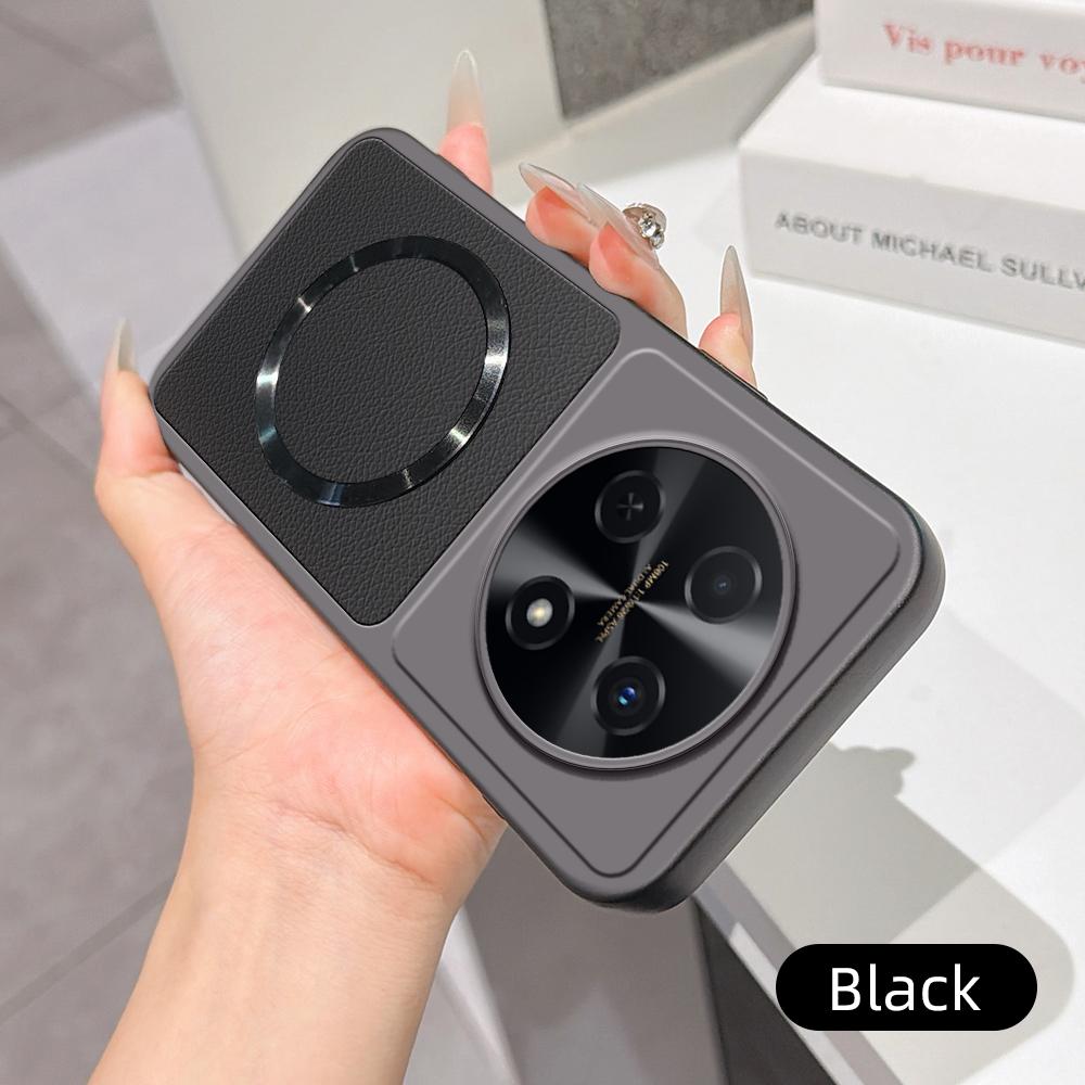 For Huawei Enjoy 70 Pro Lambskin Series Magnetic Skin Feel Phone Case(Black)