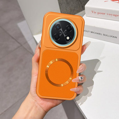 For Huawei Enjoy 90 Pro Max 5G Lambskin Series Magnetic Skin Feel Phone Case(Orange)