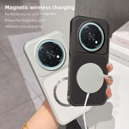 For Huawei Enjoy 90 Pro Max 5G Lambskin Series Magnetic Skin Feel Phone Case(Pink)