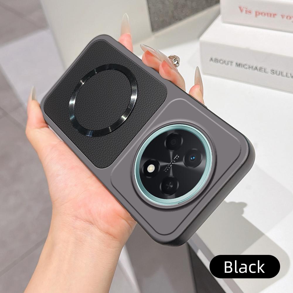 For Huawei Enjoy 90 Pro Max 5G Lambskin Series Magnetic Skin Feel Phone Case(Black)