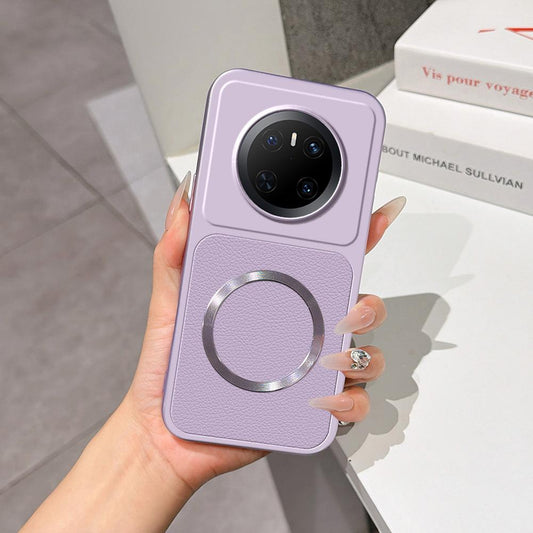 For Huawei Mate 70 Lambskin Series Magnetic Skin Feel Phone Case(Purple)