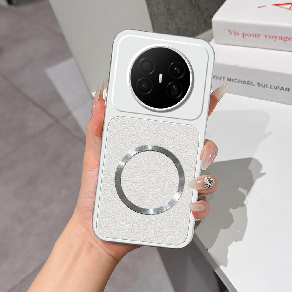 For Huawei Mate 70 Air 5G Lambskin Series Magnetic Skin Feel Phone Case(Silver)